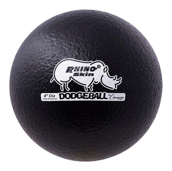 Champion Sports 6 in Rhino Skin Dodgeball Black